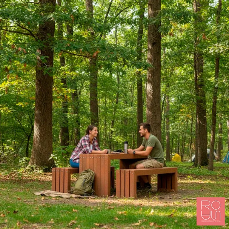 Taula de pícnic en plàstic 100% reciclat Coimbra